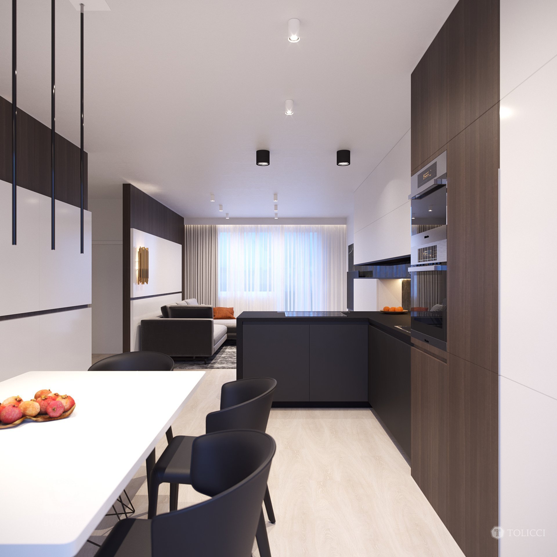 Cieľom návrhu bolo vytvorenie vzorového interiéru bytu pre developerský projekt Mierová, Bratislava. Dizajn odráža návrh elegantného moderného interiéru…