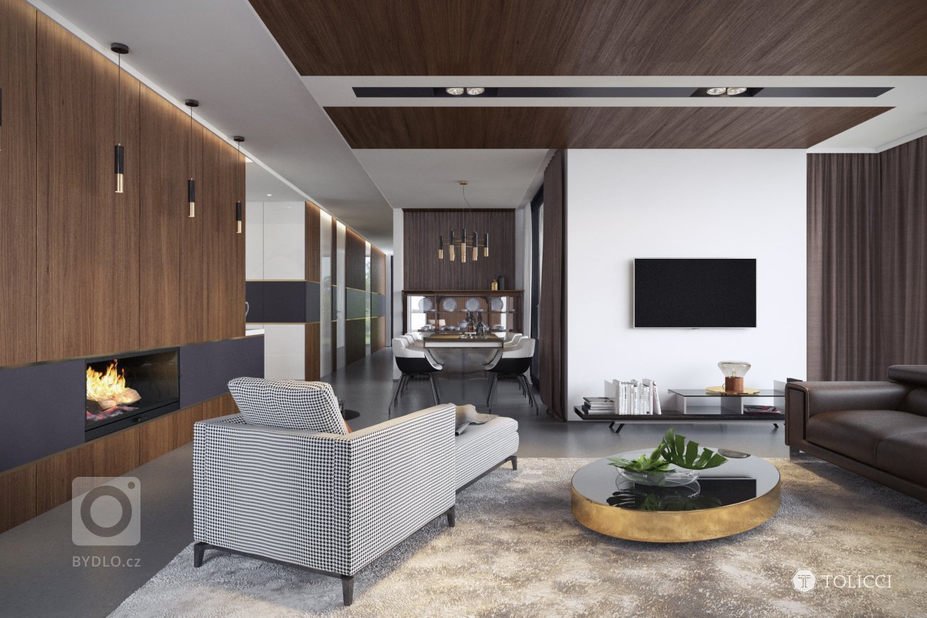 Cieľom návrhu bolo vytvorenie elegantného a jednoduchého talianskeho interiéru. Základ tvoria kontrasty drevených orechových prvkov a bielych stien na čistom…