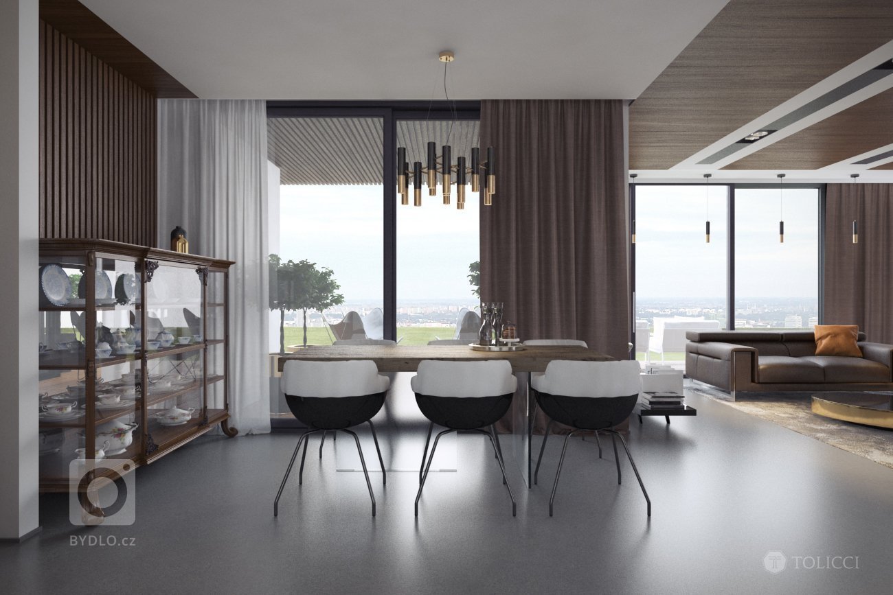 Cieľom návrhu bolo vytvorenie elegantného a jednoduchého talianskeho interiéru. Základ tvoria kontrasty drevených orechových prvkov a bielych stien na čistom…