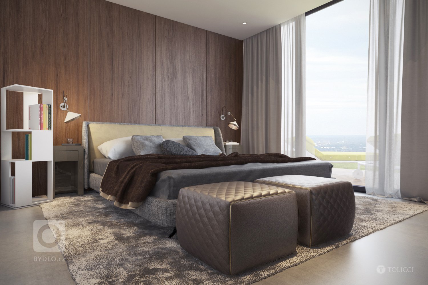 Cieľom návrhu bolo vytvorenie elegantného a jednoduchého talianskeho interiéru. Základ tvoria kontrasty drevených orechových prvkov a bielych stien na čistom…