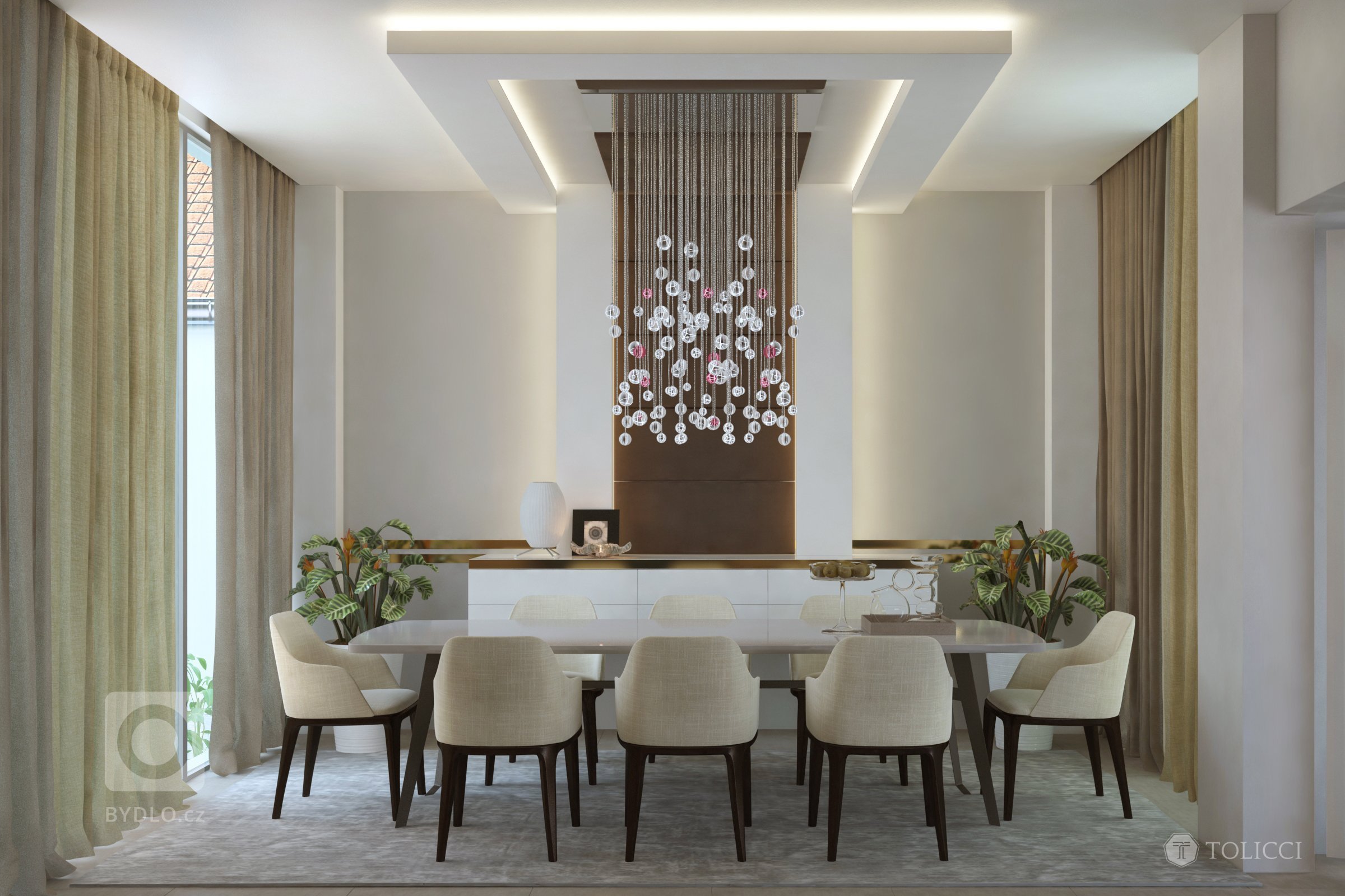 Návrh interiéru rodinnej rezidencie odráža spojenie dvoch dizajnérskych prístupov: východného arabského a stredoeurópskeho talianskeho. Na podklade zemitých…