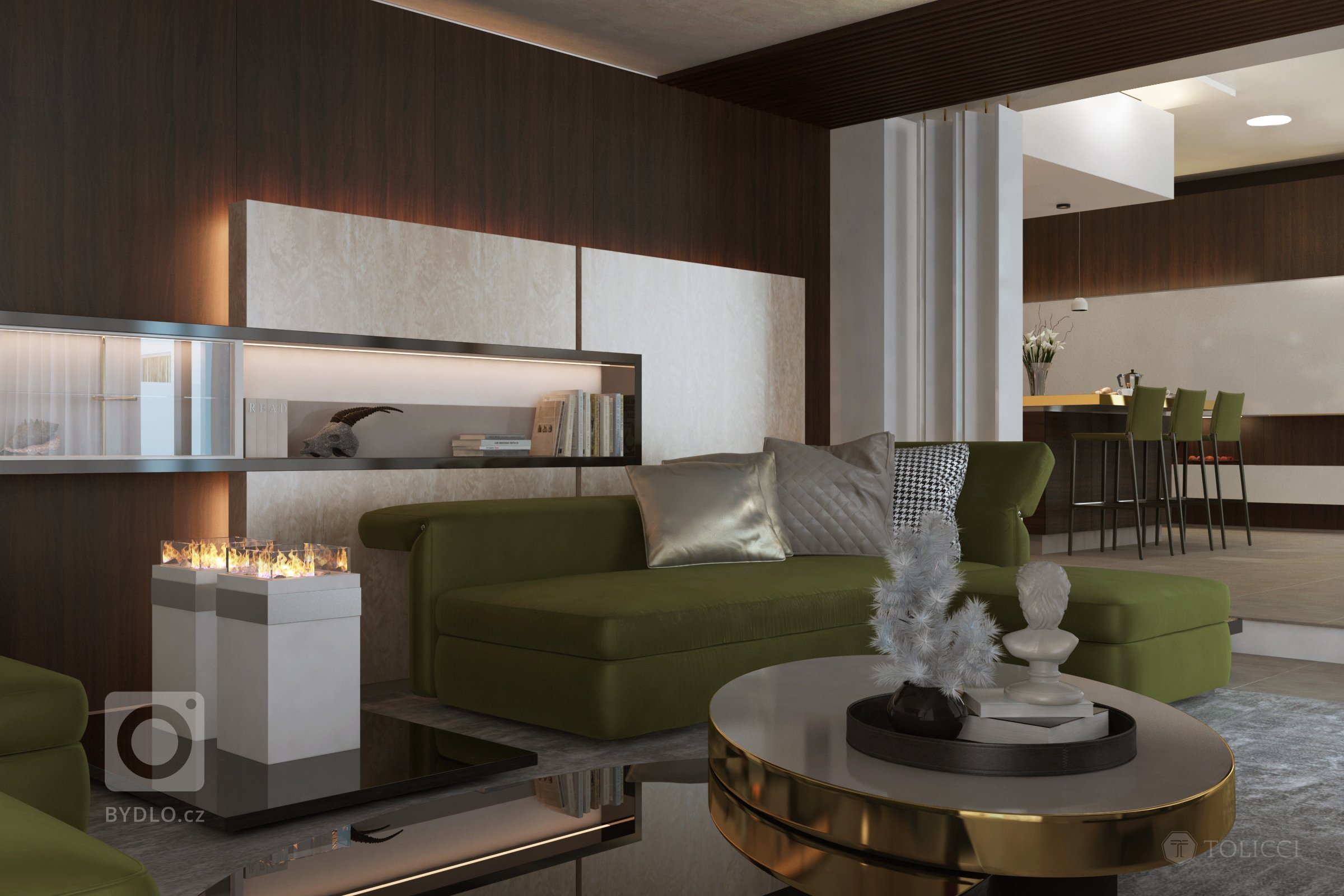 Návrh interiéru rodinnej rezidencie odráža spojenie dvoch dizajnérskych prístupov: východného arabského a stredoeurópskeho talianskeho. Na podklade zemitých…