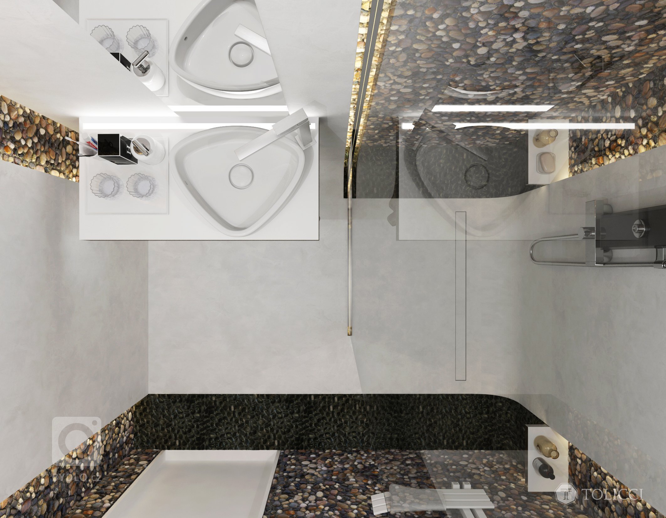 Návrh interiéru rodinnej rezidencie odráža spojenie dvoch dizajnérskych prístupov: východného arabského a stredoeurópskeho talianskeho. Na podklade zemitých…