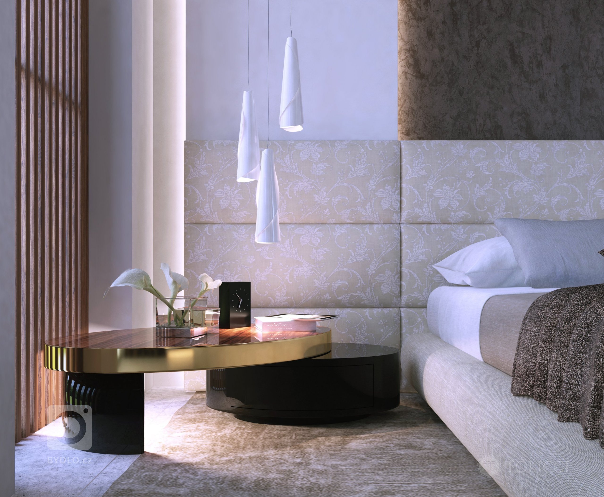 Návrh interiéru rodinnej rezidencie odráža spojenie dvoch dizajnérskych prístupov: východného arabského a stredoeurópskeho talianskeho. Na podklade zemitých…