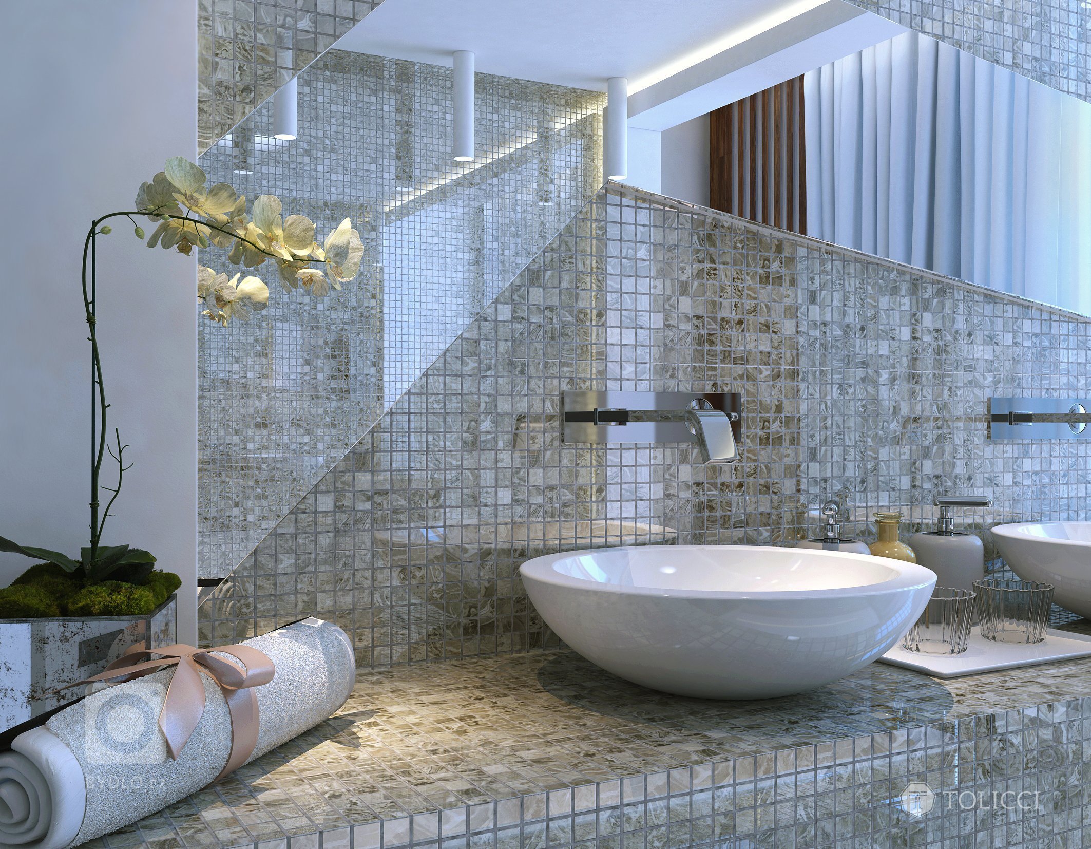 Návrh interiéru rodinnej rezidencie odráža spojenie dvoch dizajnérskych prístupov: východného arabského a stredoeurópskeho talianskeho. Na podklade zemitých…