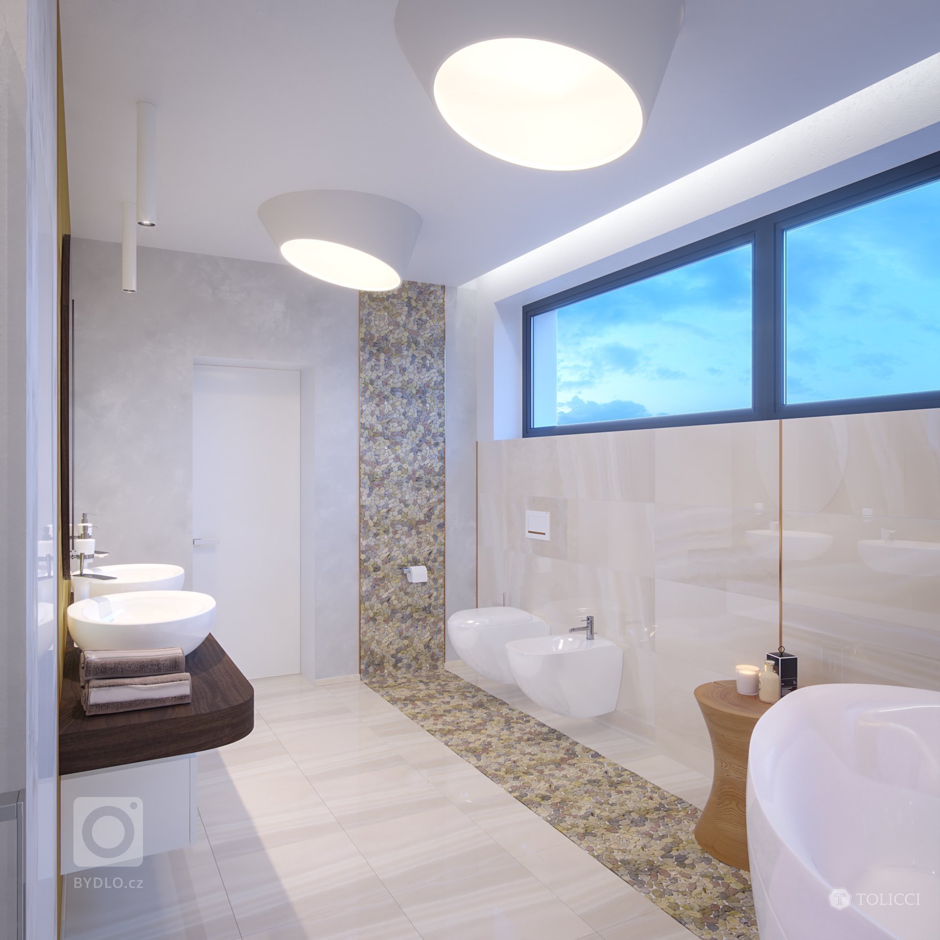 Cieľom návrhu interiéru tohto rodinného domu bolo vytvorenie elegantného a dizajnového interiéru, založeného na prirodzenom kontraste prírodných materiálov…