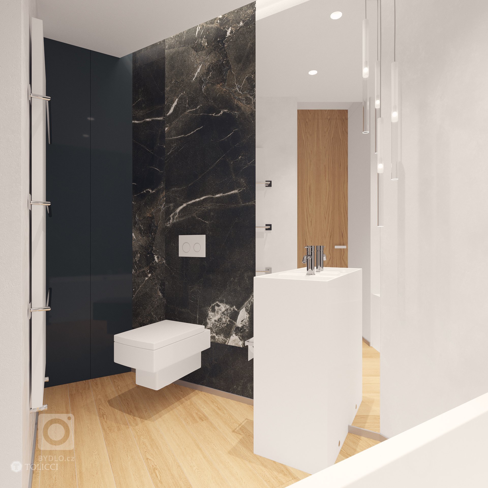 Cieľom návrhu bolo vytvorenie príjemného, moderného interiéru založeného na kontrastnej kombinácii dreveného dekóru dubovej dyhy a monochromatických farieb …