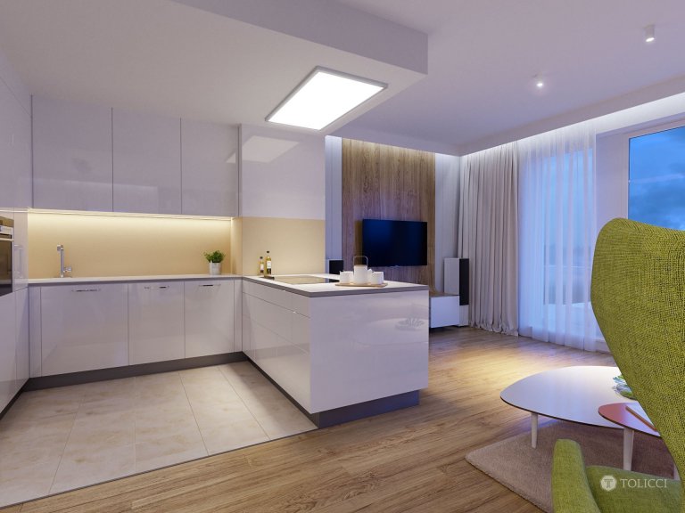 Cieľom návrhu rekonštrukcie bytu bolo vytvoriť prirodzený, jednoduchý a elegantný dizajn. Základ interiéru tvoria jednoduché línie doplnené o príjemné farebné…