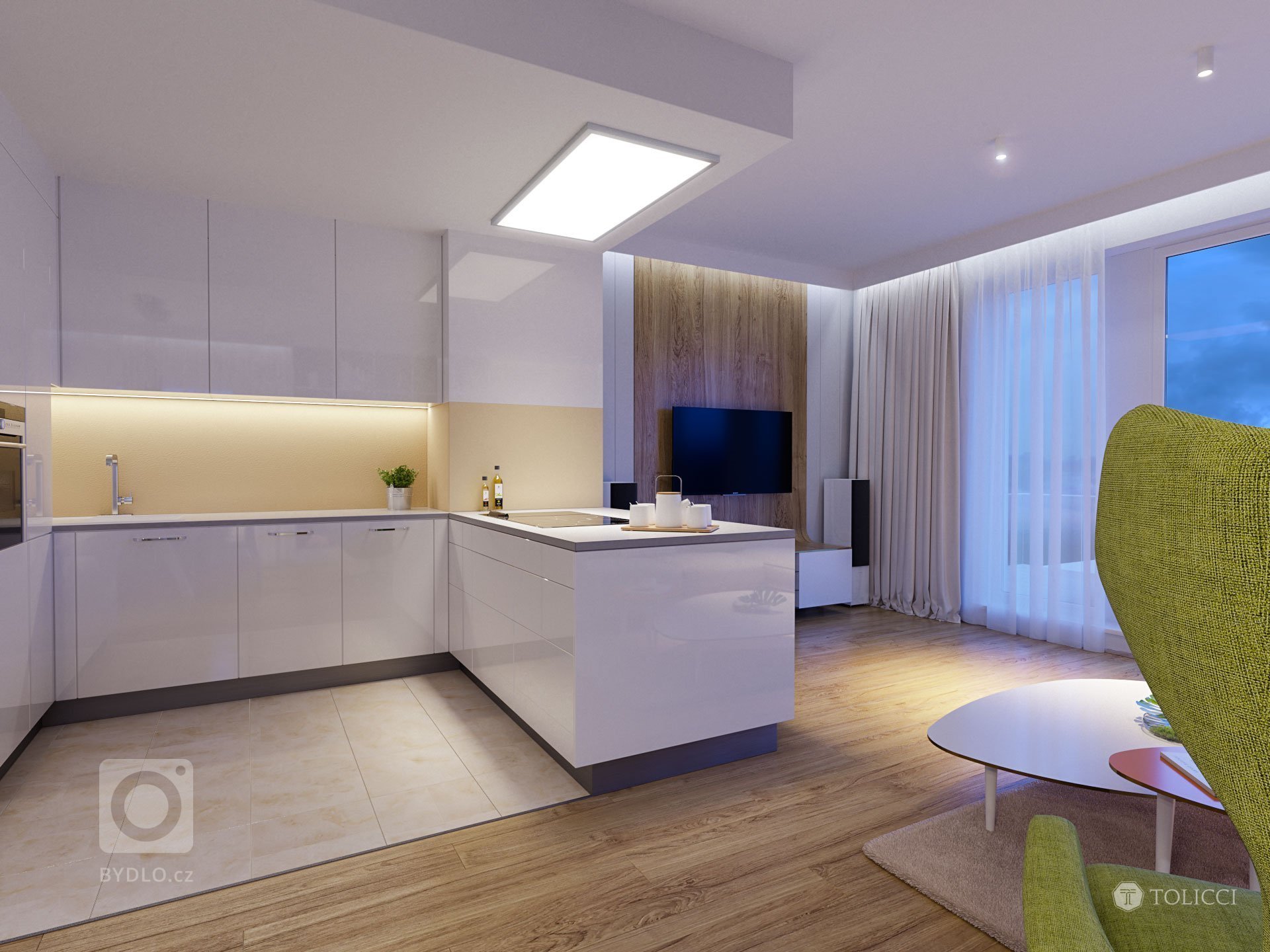 Cieľom návrhu rekonštrukcie bytu bolo vytvoriť prirodzený, jednoduchý a elegantný dizajn. Základ interiéru tvoria jednoduché línie doplnené o príjemné farebné…