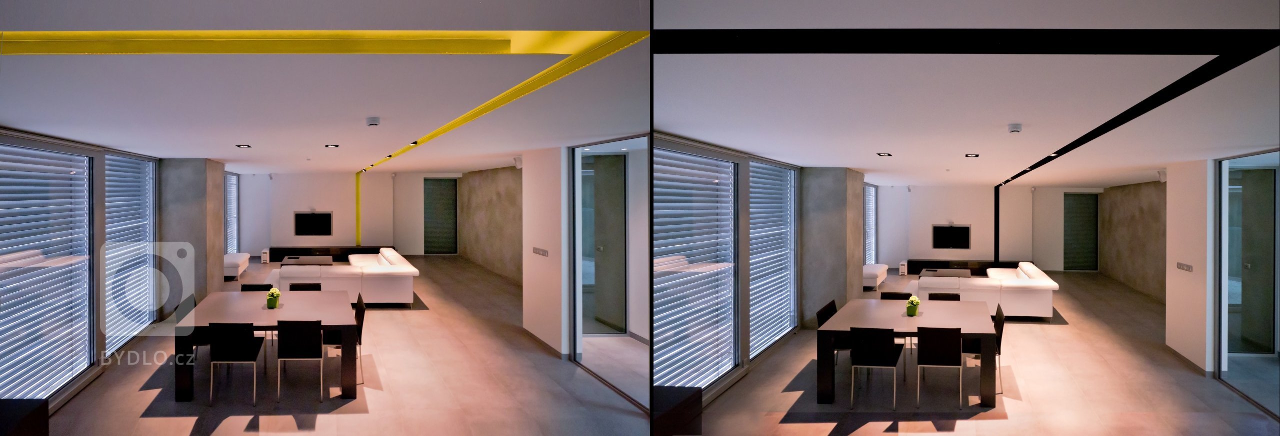 Bílá, černá, sklo, beton... co může být víc? Realizace interieru z roku 2011, která je naprosto nadčasová...
