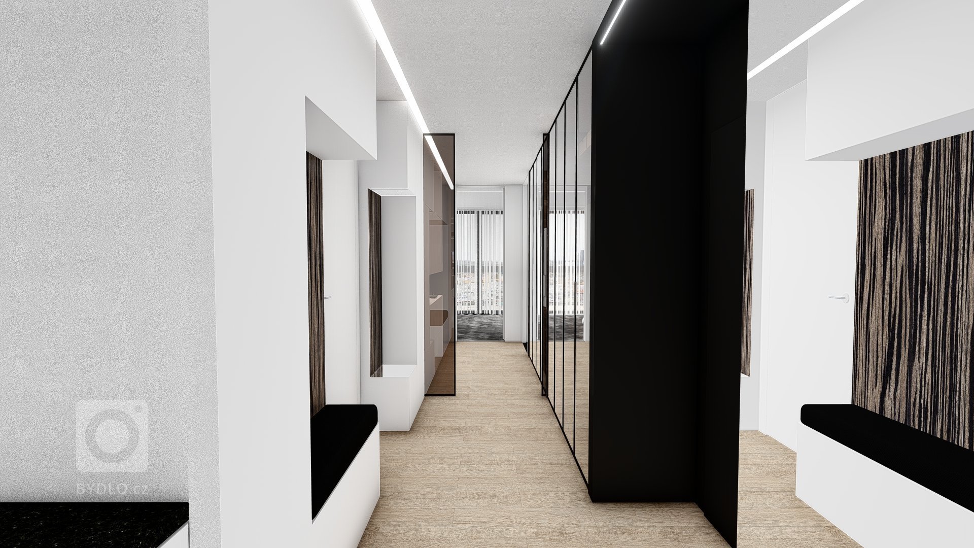 Návrh interiéru chodby