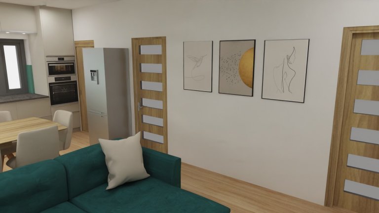 Pohled na stěnu se vstupem