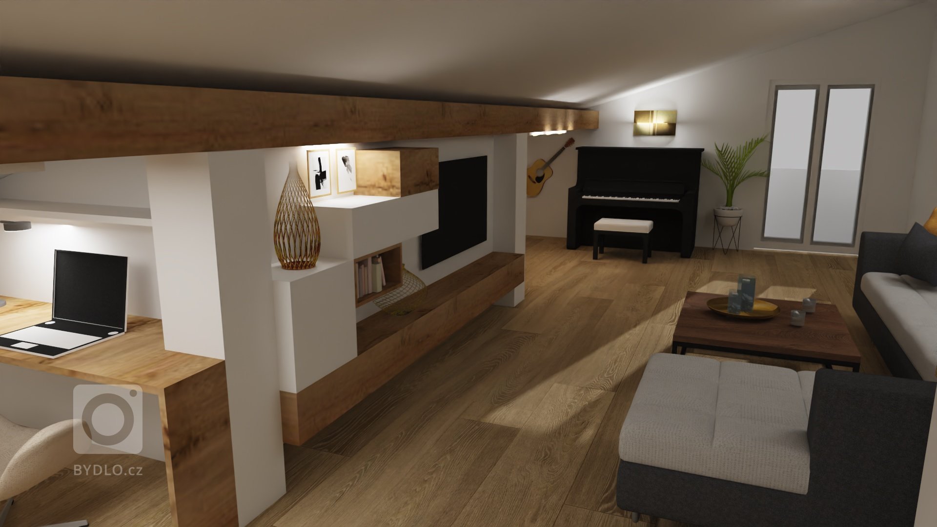 Celkový pohled při vstupu do místnosti