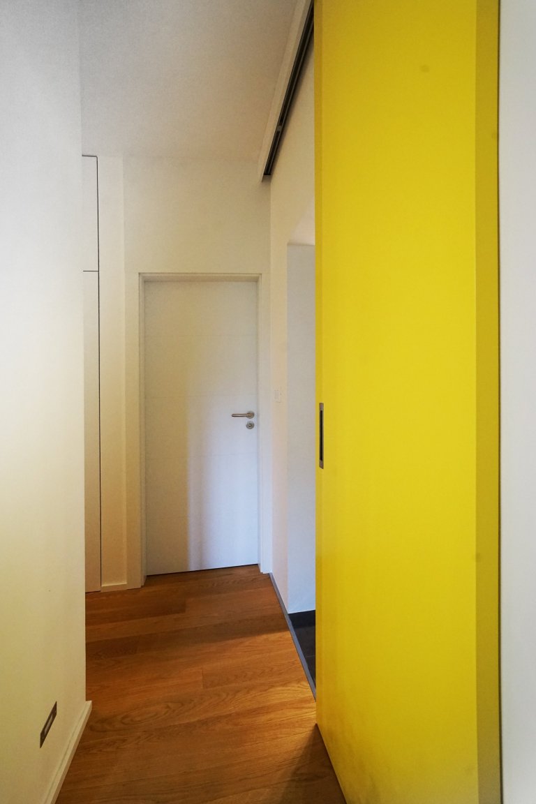 Návrh rekonstrukce malého pražského bytu 60m2 na diposzici 3+kk.
