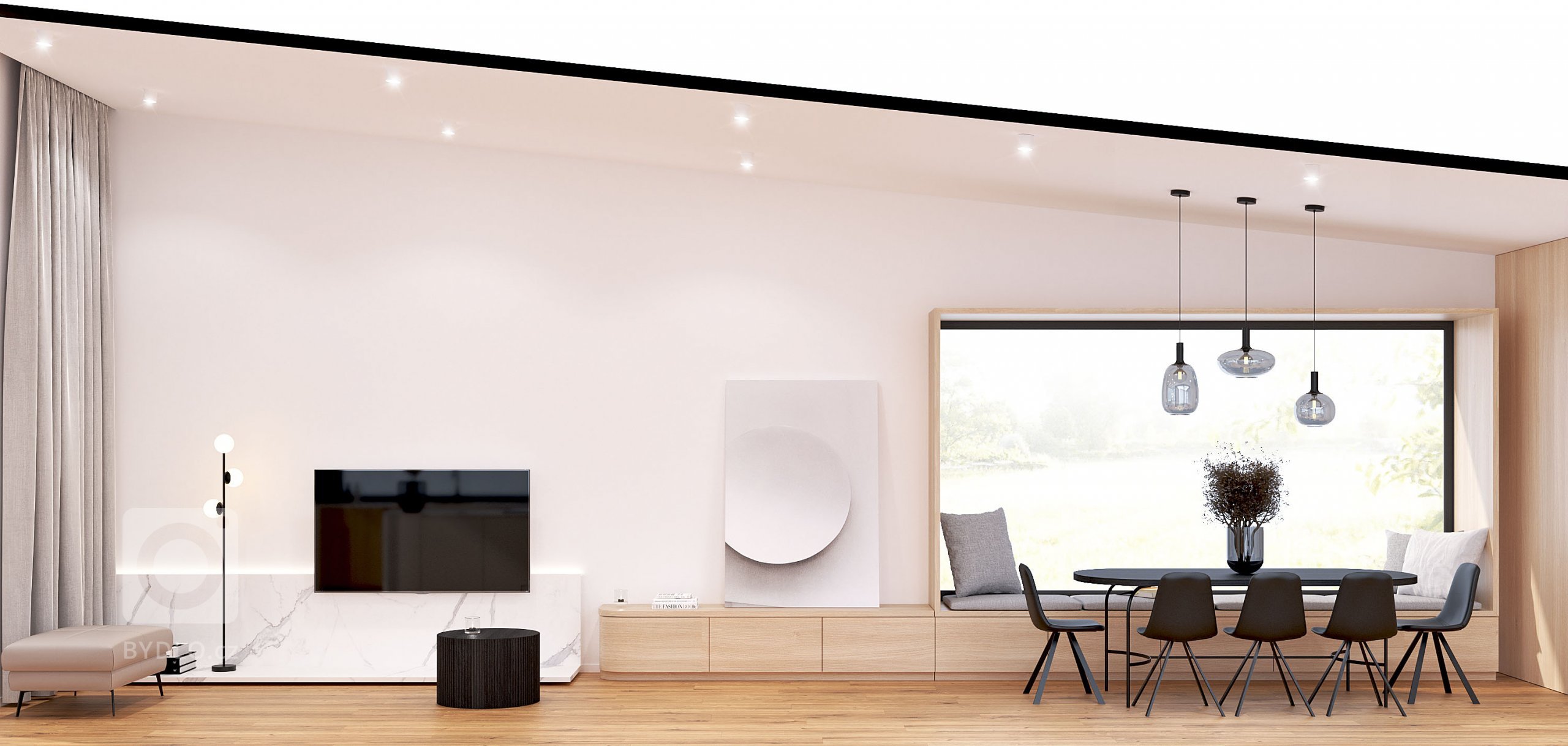 Návrh tohoto interiéru hlavního obytného prostoru v&nbsp;rodinném domě ve Spešově byl opravdovou výzvou. Uchopit prostor atypického tvaru, kde světlá výška…