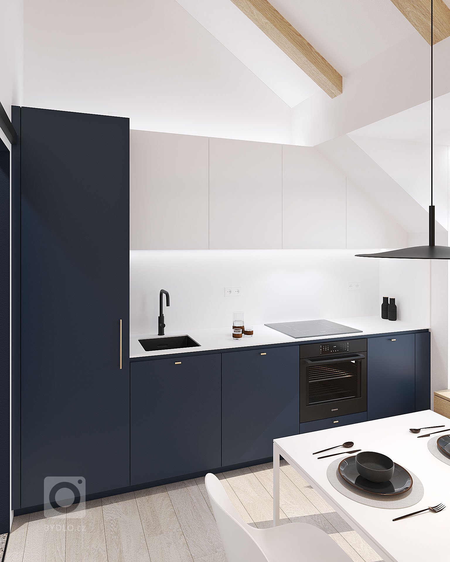 Variabilita a design, který zaujme na první pohled &ndash; to byla dvě hlavní kritéria pro návrh malometrážního podkrovního bytu v&nbsp;Hodoníně. Na ploše…