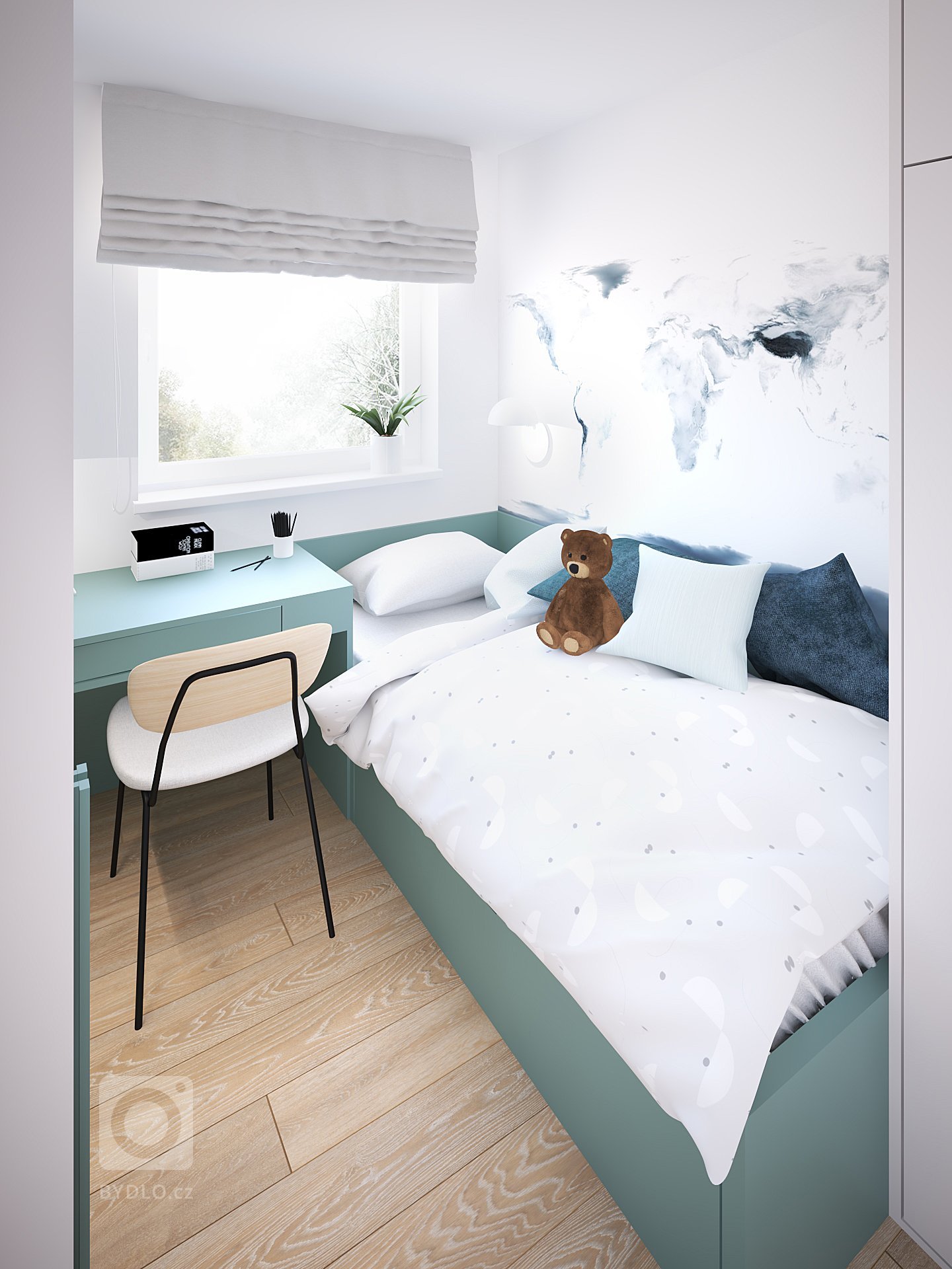 
Hlavní dispoziční úpravou v bytě pro čtyřčlennou rodinu bylo zrušení příček v přední části bytu. Z dlouhé chodby a dvou malých pokojů tak vznikl jeden velký…